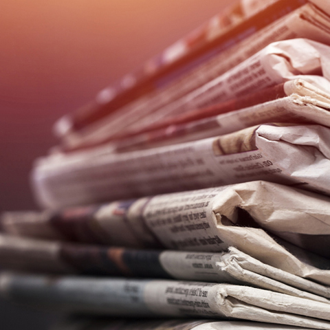 Stack of newspapers